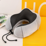 U-kujulised m&auml;luvahust kaelapadjad Pehme reisipadi massaaž kaelapadi magamislennuk padi emakakaela tervishoiu voodipesu 28cm * 26cm * 14cm hall