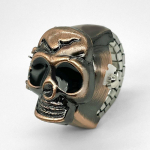 Skull Vintage Bronze Flip Ghost Head Ring Watch