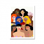 Moodsad abstraktsed naise plakatid ja tr&uuml;kised Naise Mehhiko v&auml;rvilised seinakunstid, l&otilde;uendimaalingud, seinapildid elutoa sisekujunduseks, raamita 21*30cm