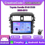Toyota Corolla E140 E150 2006-2013 jaoks koos nupu nupuga Android autoraadio multimeediumipleier Navigatsioon stereo GPS 2 Din Carplay 2+32GB 2+32GB