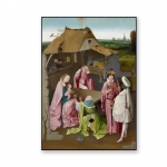 Klassikalise &otilde;limaali plakat Maagide jumaldamine Prindib Hieronymus Boschi l&otilde;uendimaal Elutoa kodukaunistus 21x30 No Frame