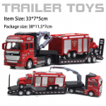 2-osaline tulet&otilde;rjeauto m&auml;nguasjade komplekt, tagasit&otilde;mmatavad s&otilde;iduautod, kaasas tulet&otilde;rjeauto ja tulet&otilde;rjeauto Diecast, lastele m&otilde;eldud s&uuml;nnip&auml;evapeotarbed 33x7x5cm