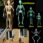 30/90/150 cm Halloweeni helendav luustik kummitusluu simulatsioon inimese pealuu ripatsid Halloweeni kodukaunistuseks kummitusmaja &otilde;udusrekvisiidid 30 cm-1PCS