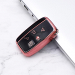 TPU auto kaugjuhtimispuldi v&otilde;tme&uuml;mbrise kate Land Rover Range Rover Sport Velar Evoque Freelander2 Discovery jaoks Jaguar XF XJ XJL XE jaoks roosa