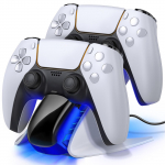 BEBONCOOL Kahekordne kontrolleri laadija PS5 jaoks Laadimisdokkjaam Playstation 5 Dualsense kontrolleritele USB C kaabliga PS5 jaoks