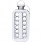 Kaasaskantav 2-&uuml;hes j&auml;&auml;pallimasin veekeetja 17 restiga lameda korpuse kaanega jahutav j&auml;&auml;kuubikuvormiga j&auml;&auml;masin &scaron;ampanja, &otilde;lle, mahla, vee jaoks 1PCS valge