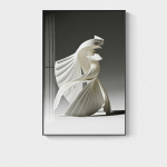 Abstraktne p&otilde;hjamaine mustvalge kaasaegne seinakunst kivist veranda kaunistus Seinapiltide maalimine koridori elutoa sisekujunduseks 20x30cm Unframed gainsboro v&auml;rvi