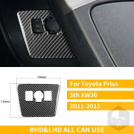 Toyota Prius XW30 ZVW30 ZVW35 2011-2015 tarvikud Carbon Car Interior Toite v&auml;ljalaskepaneeli paneel istmesoojenduse nupu trimm A BLACK