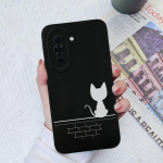 Telefoni&uuml;mbris Huawei Nova 4E 5T 6 7 8 9 10 SE 11 Pro P30 P40 Lite pehme matt vedel silikoonist kate Cute Fashion Cat p&otilde;rutuskindel Huawei kaitseraua jaoks Huawei P40