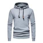 Meeste p&uuml;kstekomplekt vabaaja pullover Jacquard dressipluuside komplektid meeste ruuduline dressir&otilde;ivas tepitud puuvillane kapuutsiga pulloveri komplektid S valge