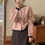 Naiste &uuml;mara kaelusega kampsun, avar l&uuml;hike kootud kampsun One size valge