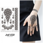 1 leht veekindel must henna ajutised t&auml;toveeringud mandala t&auml;toveeringud lilled k&auml;te t&auml;toveeringud
