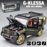 1/24 Scale Benz G-KLESSA AMG G63 Diecast automudeli m&auml;nguasi, tagasit&otilde;mmatav m&auml;nguasi koos heli ja valgusega lastele v&auml;ikelastele poistele t&uuml;drukutele m&otilde;eldud kingituste kollektsioon 1/24-22x9.2x9cm must
