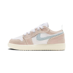 Air Jordan 1 Low ALT SE PS Siksak-&auml;&auml;rega Laste tossud Roosa Guava-Ice Jade-Ice DZ6961-800 28 beige
