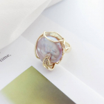 Roosa lilla barokkp&auml;rlilehest s&otilde;rmus avatava kujundusega isikup&auml;rastatud ja lihtne retro ni&scaron;&scaron; adjustable opening