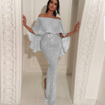 Merineitsi ballikleidid Litritega &otilde;htukleit Naiste kokteilipeokleit Seksikas kehakleit Suures suuruses kleit S valge