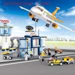 City Cargo Aircraft Lenk Rahvusvaheline Lennujaam Airbus Lennuk Avion Ehitusplokid Tehnilised figuurid Loomingulised klotsid Laste m&auml;nguasi