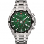 Swiss Alpine Military by Grovana Star Fighter Chronograph Green Dial Quartz 7043.9134 100M meeste k&auml;ekell