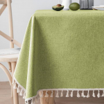 Puuvillane linane laudlina Vee- ja &otilde;likindel pesuvaba laudlina S&ouml;&ouml;gitoa laud Ristk&uuml;likukujuline tutiga laudlina 120*170cm