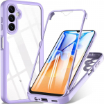 6 v&auml;rvi kogu korpusega 360 kraadi kaitse kukkumiskindel telefoni korpuse kate Samsung Galaxy A05 A05S A15 A25 A04S A14 A24 A34 A54 4G 5G S23 FE S24+ Plus jaoks Samsung A25 lilla