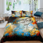 3D Wolf seeria kodu voodipesu komplekt Loomade prindiga tekikate ja padjap&uuml;&uuml;r 2/3 t&uuml;kki DE200 * 200 meestetoa t&auml;issuuruses kodukaunistus Baby 100x135cm