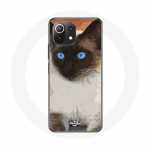 &Uuml;mbris Xiaomi Mi 11 Lite Siiami kassi mustvalgetele sinistele silmadele