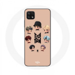 Coque pour Samsung Galaxy A22 5G BTS TinyTAN Animation Affiche RM Jin Suga J-Hope Jimin V Et Jungkoo