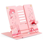 Lugemisraamatualus Multifilmi delfiin 6 tasandit reguleeritav mitmeotstarbeline kokkupandav t&auml;israuda lastele t&auml;iskasvanutele m&otilde;eldud &otilde;pilaste raamatute ajakirja tahvelarvutiklambrihoidja sinine