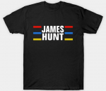 Briti v&otilde;idus&otilde;itja James Hunt vormel-1 maailmameistriv&otilde;istluste Mclareni Unisex T-s&auml;rk S