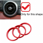3 tk/komplekt Auto konditsioneeri &otilde;huava ventilatsiooniava kaunistus Keskmine sisekatte r&otilde;ngasliist Mazda MX5 Mazda 2 CX3 MX-5 RF ND jaoks For MX-5 ND punane