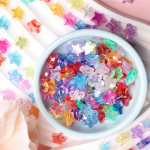 Kodu K&ouml;&ouml;k 11*4,5mm Pentagram AB v&auml;rv K&auml;sitsi valmistatud Umbes 240 tk Star Beads Meisterdatud lahtised vahehelmed ehete valmistamiseks isetegemise tarvikud 240Pcs mitmev&auml;rviline