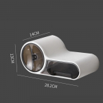 Veekindel seinale paigaldatav tualettpaberi karbi riiul, rullpaberi hoiukast tualettruumi vannitoa tarvikute jaoks tualettpaberi hoidik valge