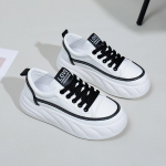 Naiste platvormiga hingavad tossud, libisemisvastased jooksujalatsid, vabaaja kerged paelad, paksud tossud, PU-nahast tennised naistele 35