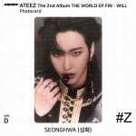ATEEZ The 2nd Album WORLD EP.FIN WILL Photocard Sticker D ver. KPOP K-POP Seonghwa - #Z Photocard
