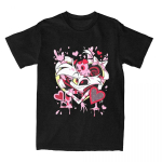 Crazy Hazbin Hotels Angel Dust T-s&auml;rgid Unisex naistele Puhast puuvillast T-s&auml;rgid Suveriietus S