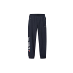 FILA Side Letter Print Loose Knit Jogger Pants Men Bottoms Heritage-Blue F11M028622F-NV M