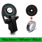 3D DIY kasutusjuhend MOTEX E101 sildimasin 3D reljeeflindiga 9 mm must teip DYMO k&auml;sitsi reljeefsete etikettide valmistaja kirjutusmasina jaoks printer and 1 tape9