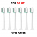 6 TK hambaharjapead DR BEI C1 Sensitive Clean Whitening standardse vaakumkinnitusega pakitud pehmete DuPont harjastega otsikutele