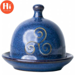 V&auml;ike kaanega kastmen&otilde;u v&otilde;i juustukarbiga maitseainen&otilde;u Keraamiline lauan&otilde;u magustoidu-suupiste &auml;&auml;dikan&otilde;u