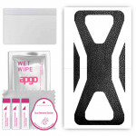 apgo Protective Skin Sticker for the back compatible with Black Shark 3S, Wrap Film, Foil, Vinyl - Pattern Black Leather