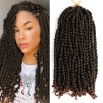 18 Inches 11 Strands/Pack Passion Twist Crochet Hair Pre-looped Synthetic Crochet Braids Hair Extensions (Full head 5-8 Packs)