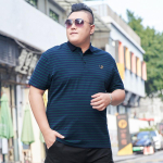Suvemood &Uuml;lem&otilde;&otilde;duline Triibuline Meeste Rev&auml;&auml;riga T-s&auml;rk Rasvane Mees Rasvane &Uuml;lem&otilde;&otilde;duline L&uuml;hikeste Varrukatega Kehas&auml;rk Top XXXXXL 2XL