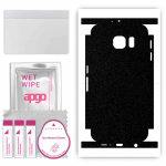 apgo Protective Skin Sticker for the back+sides compatible with Samsung Galaxy S6 G920, Full Wrap Film, Foil, Vinyl - Pattern Matte Black