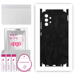 apgo Protective Skin Sticker for the back+sides compatible with Samsung Galaxy A32 4G, Full Wrap Film, Foil, Vinyl - Pattern Black Camo