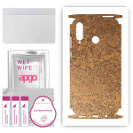 apgo Protective Skin Sticker for the back+sides compatible with Huawei nova 4e, Full Wrap Film, Foil, Vinyl - Pattern Rusty Copper