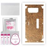 apgo Protective Skin Sticker for the back+sides compatible with Asus ROG Phone 6 Pro, Full Wrap Film, Foil, Vinyl - Pattern Rusty Copper