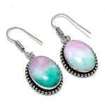 Natural Rainbow Solar Quartz Gemstone 925 Sterling Silver Earring 1.77 p5r23