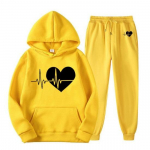 2024 Naiste Vabaaja Pikkade Varrukatega Lai Pullover S&otilde;brap&auml;eva Armastuse Prindiga Pingutusn&ouml;&ouml;riga Kapuutsiga Kaheosaline 3XL