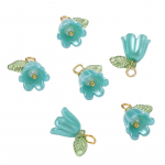 10tk/kott Akr&uuml;&uuml;lv&auml;rviline Lily Of The Valley ripats DIY K&auml;ev&otilde;ru Kaelakee K&otilde;rvar&otilde;ngad Ehted Aksessuaarid 11x14mm 10pcs/bag