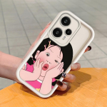 Pehme silikoonist ruudukujulise redeliga printimismustriga telefoni korpus, t&auml;iskaanega kaamera p&otilde;rutuskindel kaitse kummist &uuml;mbris Xiaomi Redmi jaoks Redmi 10 valge